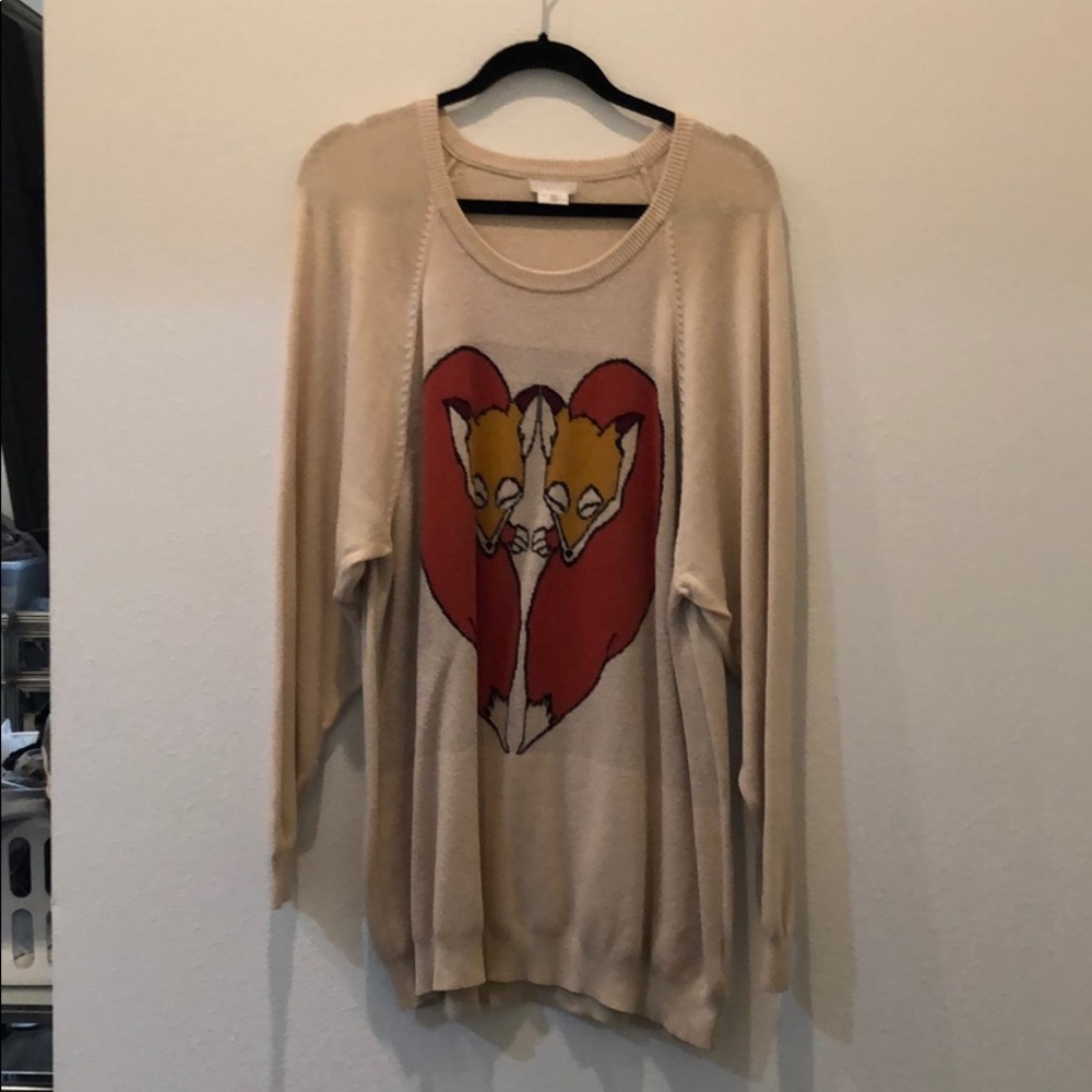 Cooperative fox oversize sweater